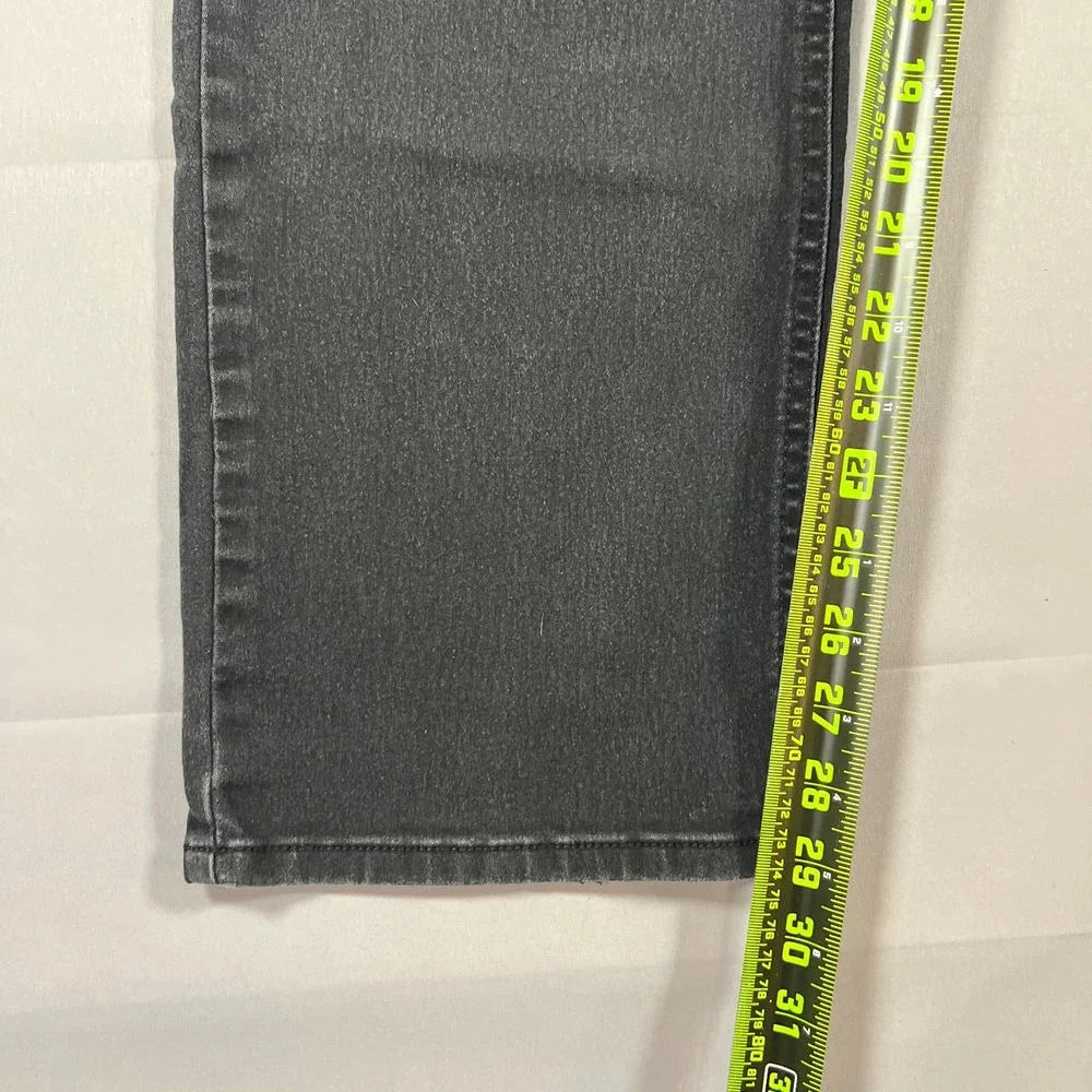 Jones New York Sutton Straight Jeans Womens 18W Black Denim Cotton High Rise